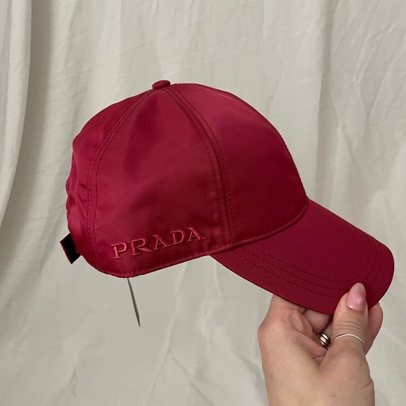 Prada Accessories - Brand New Prada Nylon Baseball Cap in Red. Tag & Dust Bag Included